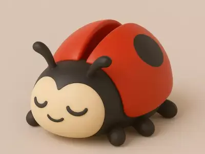 Ladybug Dreams 3D Toothpick Holder 3D print model
