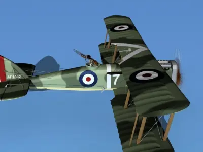 Airco DH-4 V02 Bomber RAF 3D model