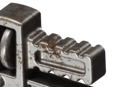 Rusty Iron Pipe Wrench 3D model