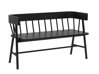 Wooden Bench 3D model 8