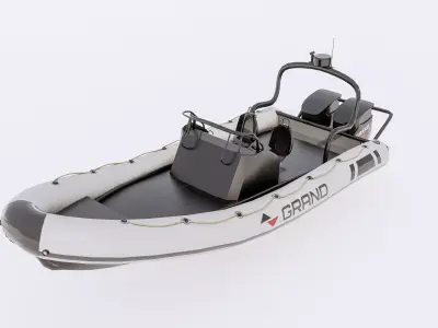 Inflatable boat 3D model