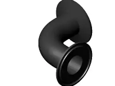 Sanitary Elbow 90 TC 3-4 in 3D model