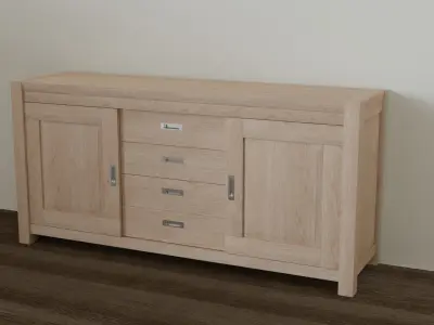 Oak Sideboard Free 3D model