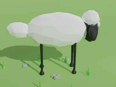 Shaun The Sheep Low-poly 3D model