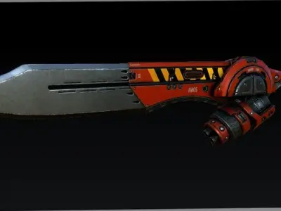 Amos Gunsword Low-poly 3D model