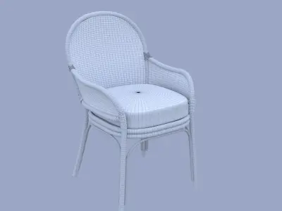 wicker chair 3D model buy