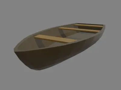 Low Poly Boat 05 Low-poly 3D model