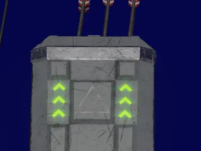 Sci fi bow Low-poly 3D model