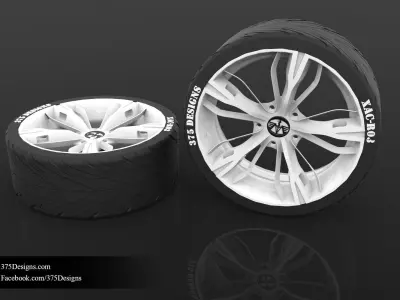 Tyre  Rim XAC-R03 Free 3D model