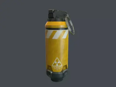 futuristic granade  Low-poly 3D model