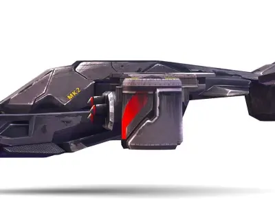 Low Poly 3d Model Flying Military Drone Low-poly 3D model