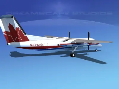 Dehaviland DHC-8 100 Air Ontario 3D model