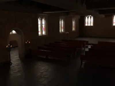 Church Low-poly 3D model