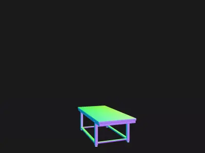 Industrial coffee table Free low-poly 3D model