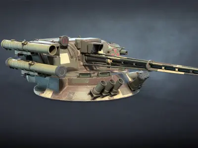 KBA-105 Shkval Combat Module Low-poly 3D model