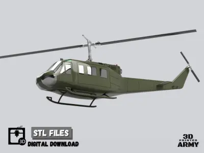 Bell UH-1 HUEY Iroquois - STL files for 3D printing 3D print model