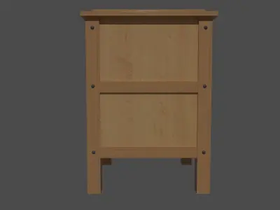 Bedside Drawer Free low-poly 3D model