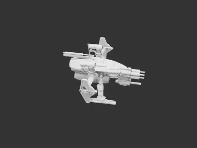 Ravager War Drone Low-poly 3D model