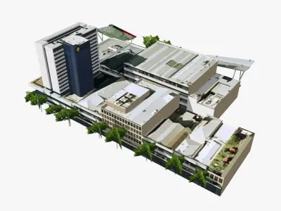 King Geroge Tower Low-poly 3D model