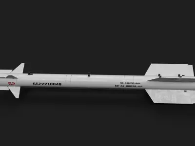 r73 air to air missile Low-poly 3D model