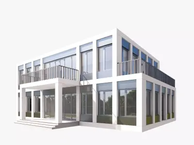 administrative building Low-poly 3D model