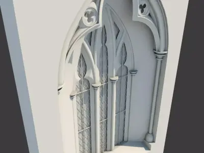 Medieval Gothic Window 03 3D model