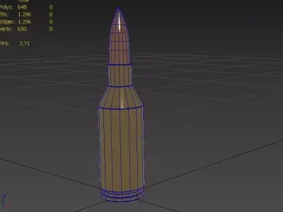 25 Winchester SSSM Ammo Low-poly 3D model