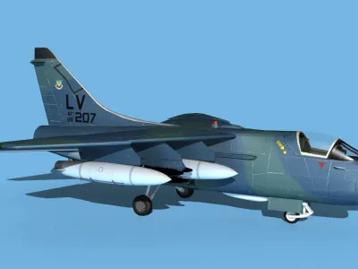 Chance Vought A-7E Corsair II V11 USAF 3D model