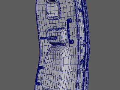 Door plane crashed Low-poly 3D model