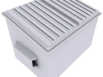 Dumpster trash can on wheels 3D model