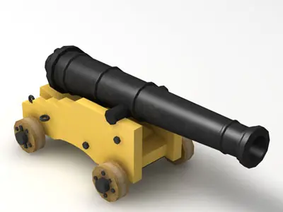 Frigate Gun 3D model