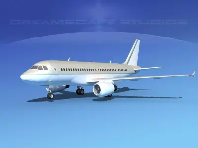 Airbus A319 Corporate 1 3D model
