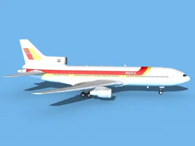 Lockheed L-1011 TriStar Iberia 3D model
