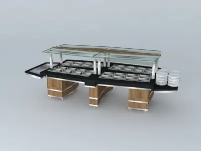 Kit 002 Mesa Self Service por Alex Marques Free 3D model