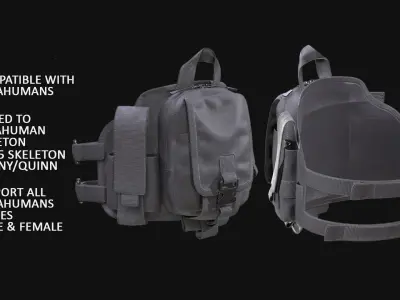 Military Leg Rig 102 - All MH Bodies - UE5 Skeletons - Rigged Low-poly 3D model