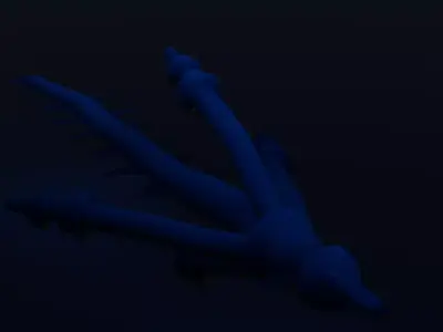 Sea Levithan Rigged Animated Low-Poly Low-poly 3D model