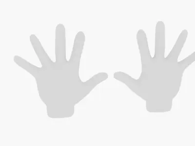 Cartoon Hand Low-poly 3D model