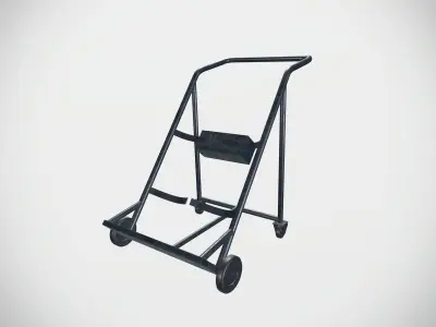 Gas Tank Stand Low-poly 3D model