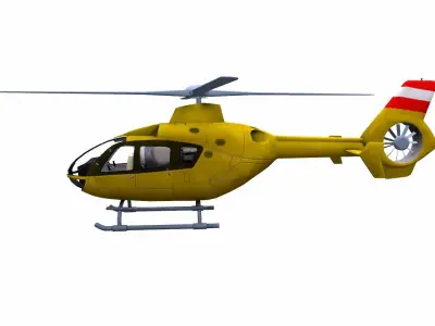 H145 Light Twin Airbus Low-Poly  Low-poly 3D model