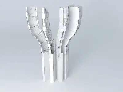 Flex C Column Facade Curve Free 3D model