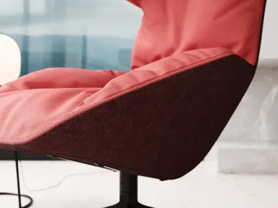  Replica Moroso Bravata For A Walk Armchair Model, Red 