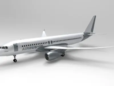 Airbus A320 Low-poly 3D model