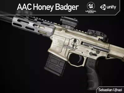 AAC Honey Badger - Game Ready PBR Asset Low-poly 3D model