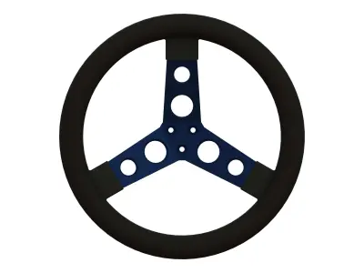 Custom Steering Wheel 3 Spoke for Go Kart 3D model