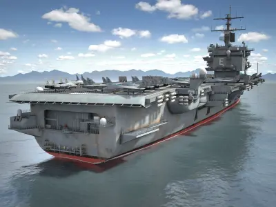 USS Enterprise CVN-65 Carrier HD 3D model
