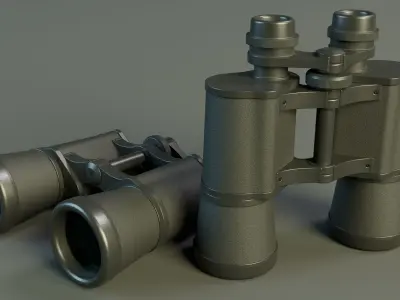 Binoculars PBR Low-poly 3D model