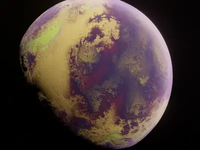 Planet Space Ready to game  Low-poly 3D model 3