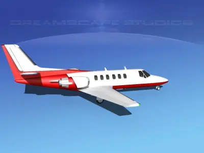 Cessna C550 Citation II V09 3D model