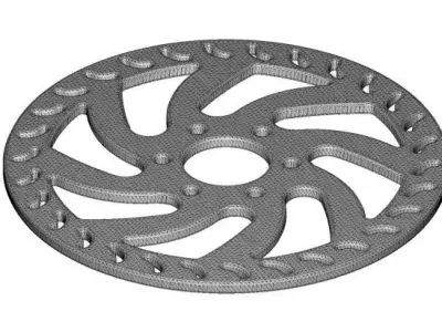 Bicycle Disc Rotor Toy 3D model