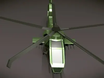 Army helicopter concept Low-poly 3D model